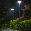 Round Waterproof Smart Remote Control Led Solar Lamp Post Top Lights