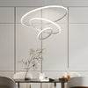 Contemporary Hanging 3 4 Light Tiered Ring Chandelier Chrome