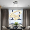 Luxury Crystal Led Chandelier 3 Tier Geometric Or Stacked Led Pendant Light
