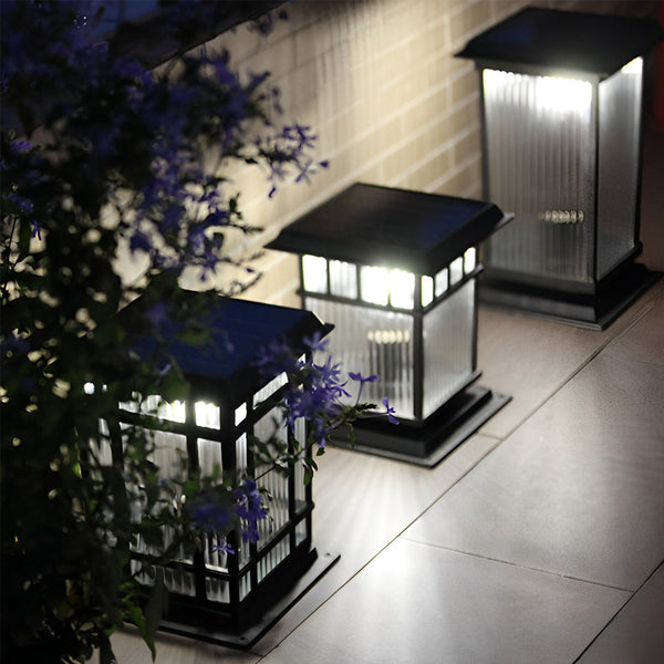 Retro Glass Modern Solar Fence Post Lights Li002318