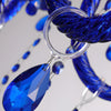 Retro Elegant Crystal Glass Candles Led 3 Step Dimming Blue Chandelier