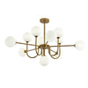 Amber Glass Globe Molecule Chandelier