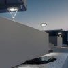 Modern Round Dual Motion Sensor Led Solar Post Lights Outdoor Pillar Lamp