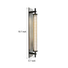 Industrial Black Stainless Steel Long Metallic Tube Wall Light 19 68 In H