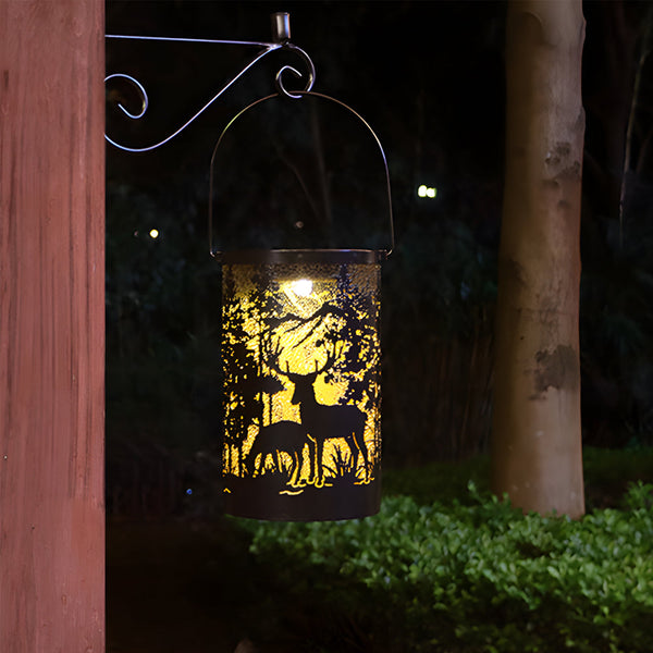 Hollow Deer Waterproof Solar Lantern Li002676