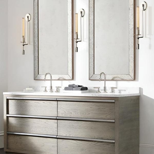 Crystal Lampshade Plug In Wall Light