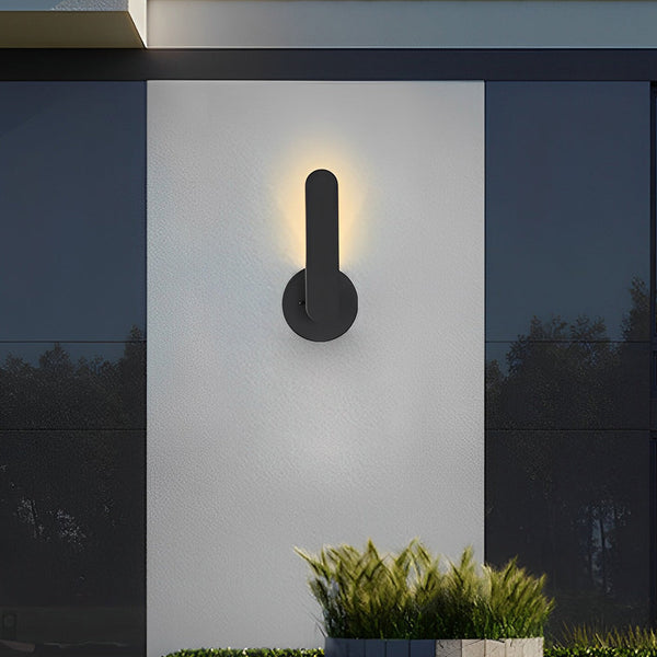 12 In High Matte Black Aluminum Armed Led Outdoor Wall Light