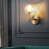 Ball Shaped Led Crystal Gold Postmodern Wall Lamp