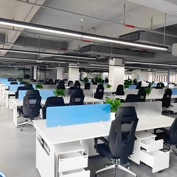 6 Pcs 47 Inches Rectangle Aluminum Long Linear Led Modern Office Pendant Lights