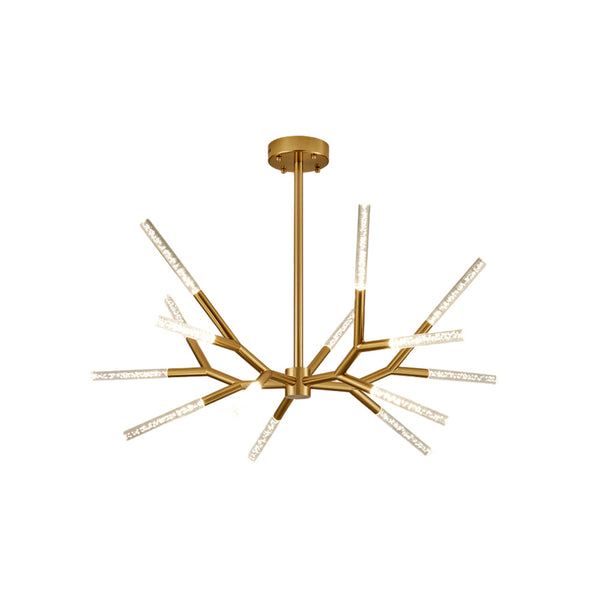 Unique Acrylic Branches Led Minimalist Lines Postmodern Chandelier Lamp