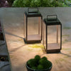 Modern 11 In Glass Led Portable Outdoor Lanterns Hardwired