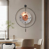 Battery Operated Round Led Hanging Metal Wall Clock