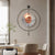 Battery Operated Round Led Hanging Metal Wall Clock