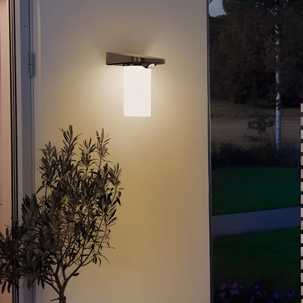 Modern Led Black Outdoor Solar Wall Lights With Motion Sensor
