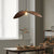 Wabi Sabi Walnut Bar Chandelier Leaf Curve Wooden Pendant Light
