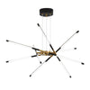 Modern Stepless Dimming Long Strip Sputnik Led Chandelier Gold Black Gold