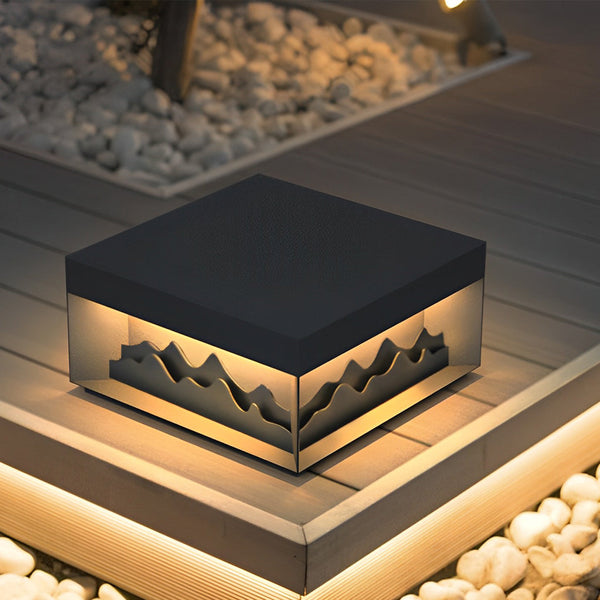 Mountain Scenery Modern Solar Fence Post Lights Li002266