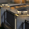 Waterproof Square Creative Led Black Modern Solar Fence Post Lights