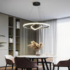 Round Oval Led Black Chandelier Li002236