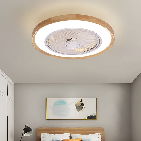 Round Ultra Thin Mute Led Bladeless Ceiling Fan