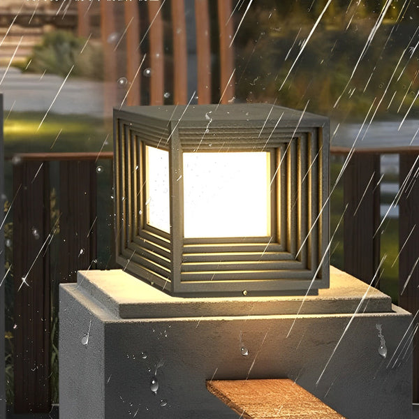Square Solar Post Caps Light Ha092530