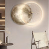 Moon Lunar Wall Clock Usb Remote Control Power Bank Led Wall Painting Lamp Li002757