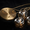 Irregular Lava Texture Glass Shade Copper Simple Post Modern Chandelier
