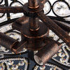 American 13 In Drum Bronze Crystal Flush Mount Ceiling Lights