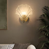 Creative Fan Shaped Glass Three Step Dimming Led Wall Sconce