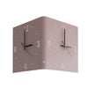 Square Metal Silent Backlit Led Corner Wall Clock Modern Wall Decor
