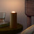 Candlelight Ambient Wood Cylinder Accent Led Table Lamp
