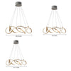 Modern Round Dimmable Led Aluminum Geometric Chandelier Gold