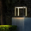 Modern Open Frame Square Led Solar Pier Mounted Outdoor Post Light