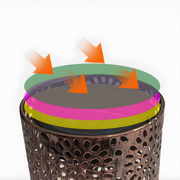 7 3 Inch H Metal Cut Out Solar Outdoor Lantern