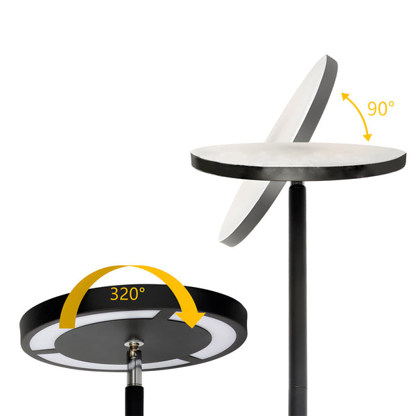 66 Inch Dimmable Rbg Led Torchiere Adjustable Floor Lamp