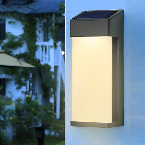Rectangular Led Outdoor Solar Sconce Light