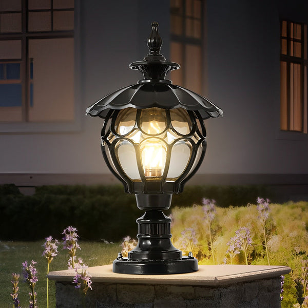 Flower Ball Outdoor Pillar Lamp Ha083712