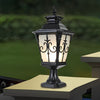 Retro Pattern Solar Fence Post Light Ha083679