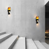 Spiral Exterior Up And Down Wall Lights Outdoor Wall Mounted Light With Gold Interior