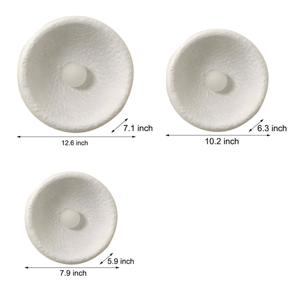 Japanese White Round 1 Light Wall Sconce 3 Sizes