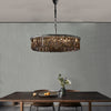 Round Metal Crystal Chandelier Ha084687