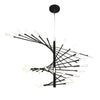 Modern Chandelier Rotating Fireworks Black Gold