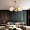 Flowers Glass Shade Chandelier Light Li002529