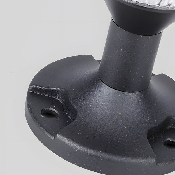 9 In H Waterproof Black Solar Led Pier Mount Light