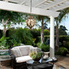 European Style Retro Pendant Aluminum Glass Hanging Ball Outdoor Ceiling Light