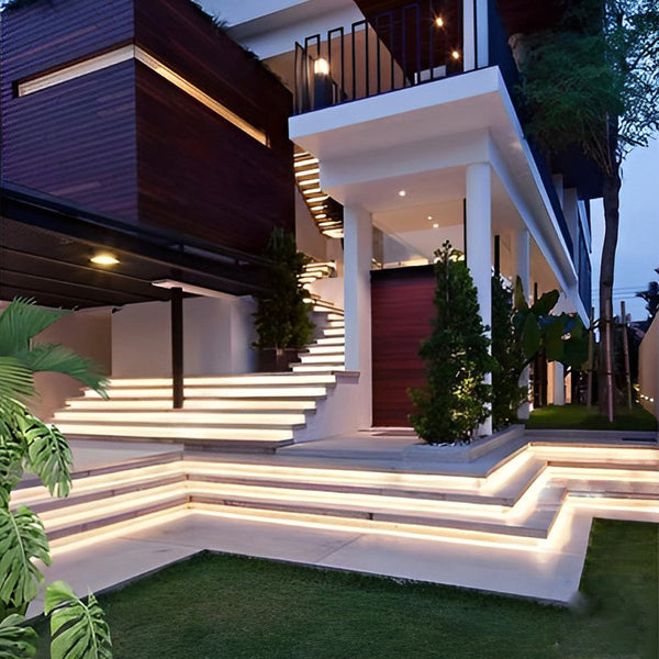24V Waterproof Recessed Silicone Side Emitting Flat Led Strip Lights For Step And Deck Lighting