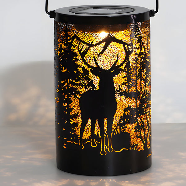 Hollow Deer Waterproof Solar Lantern Li002676
