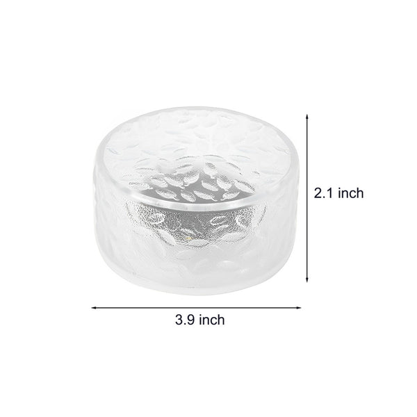 4 Pcs Integrated Led Round Ice Bricks Lights Steps Lighting For Christmas Ambience