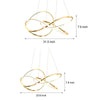 Creative Circular Curved Lines Led 3 Step Dimming Modern Chandelier