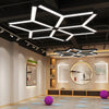 4 Pcs Modern Seamless Y Shaped Linear Led Office Pendant Lights